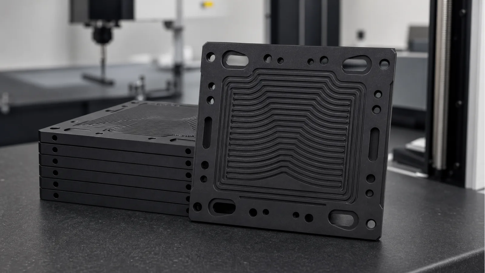 Graphite bipolar plate for fuel cell applications